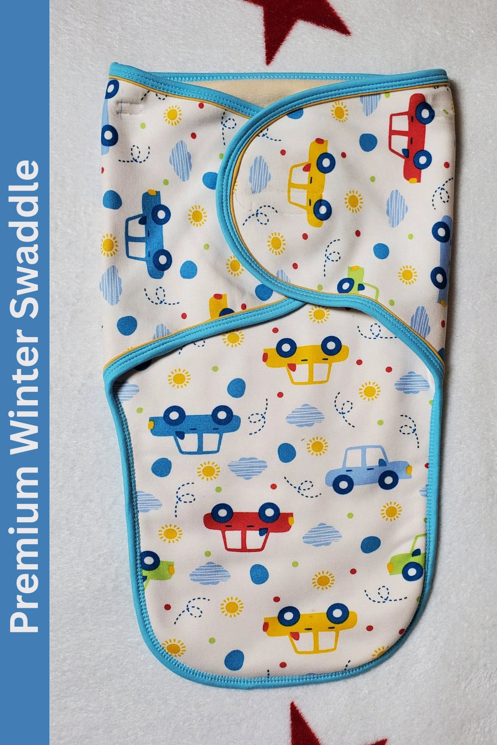 Winter Swaddle Printed Cars 0-9M Baby