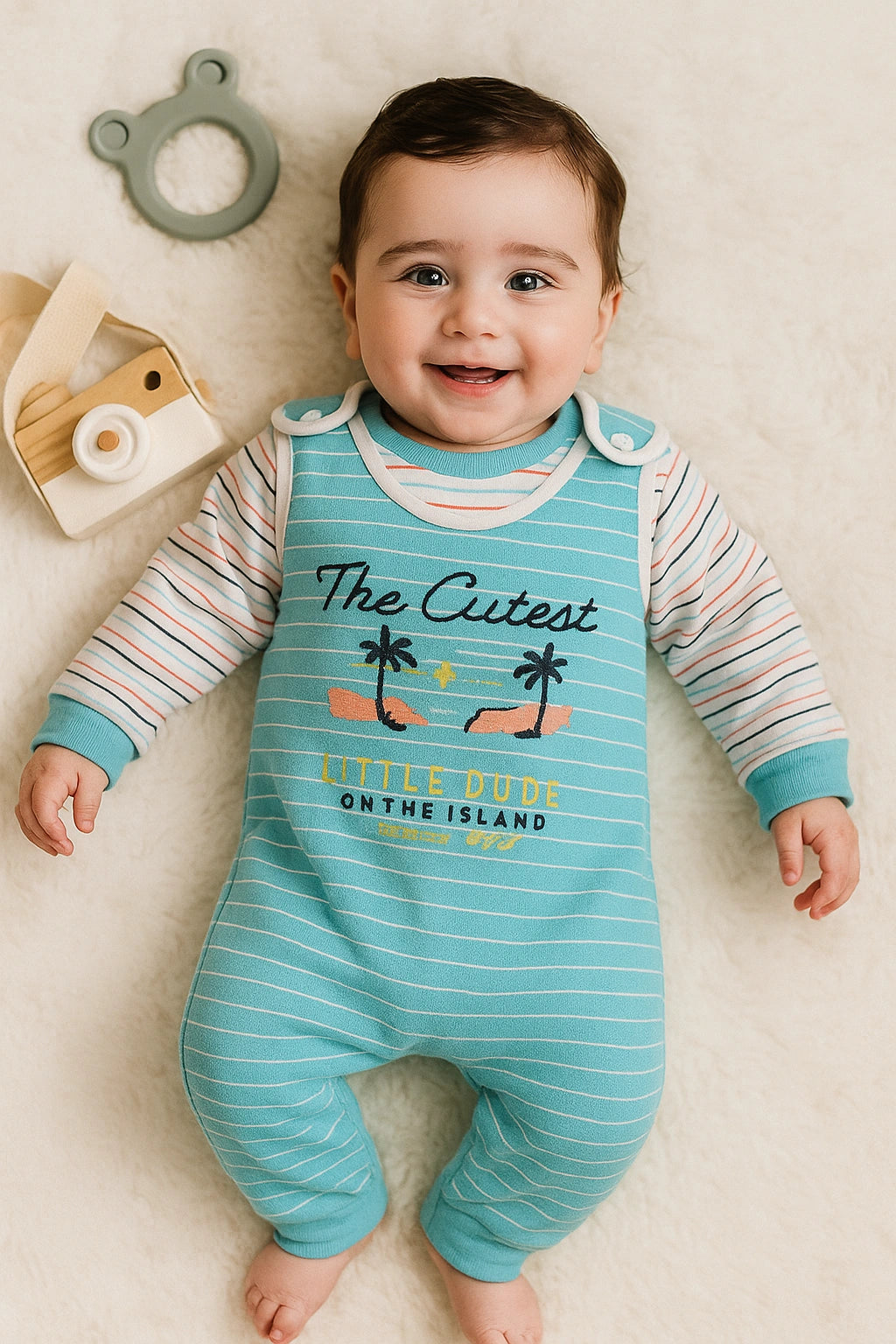 THE CUTEST Romper BL 0-3M - WINTER FLEECE