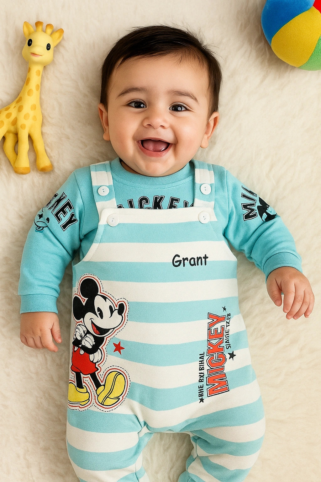 MICK Romper BL 0-3M - WINTER FLEECE