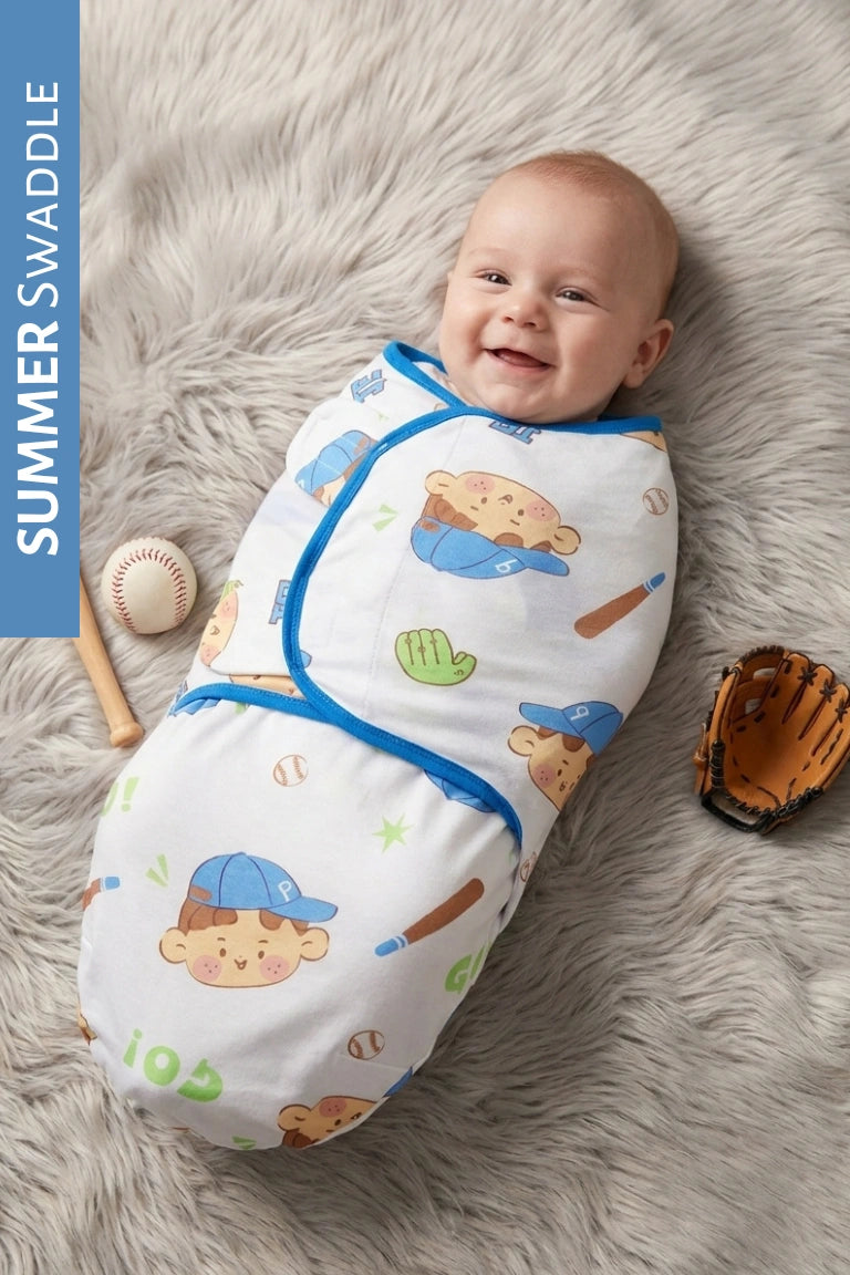 infant summer swaddle Summer Wrapping Swaddle 100% Cotton 0-6M – MiniMonsters.pk