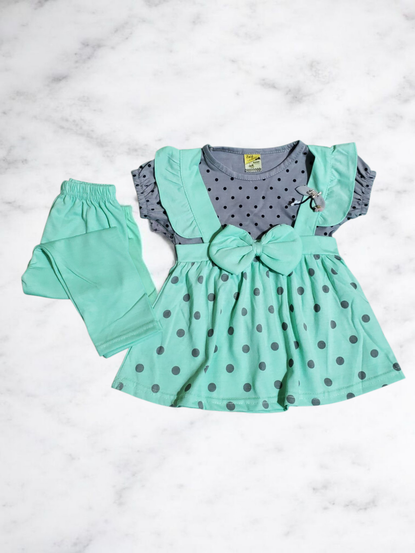Micks Mint Green, Grey Frock and Trouser