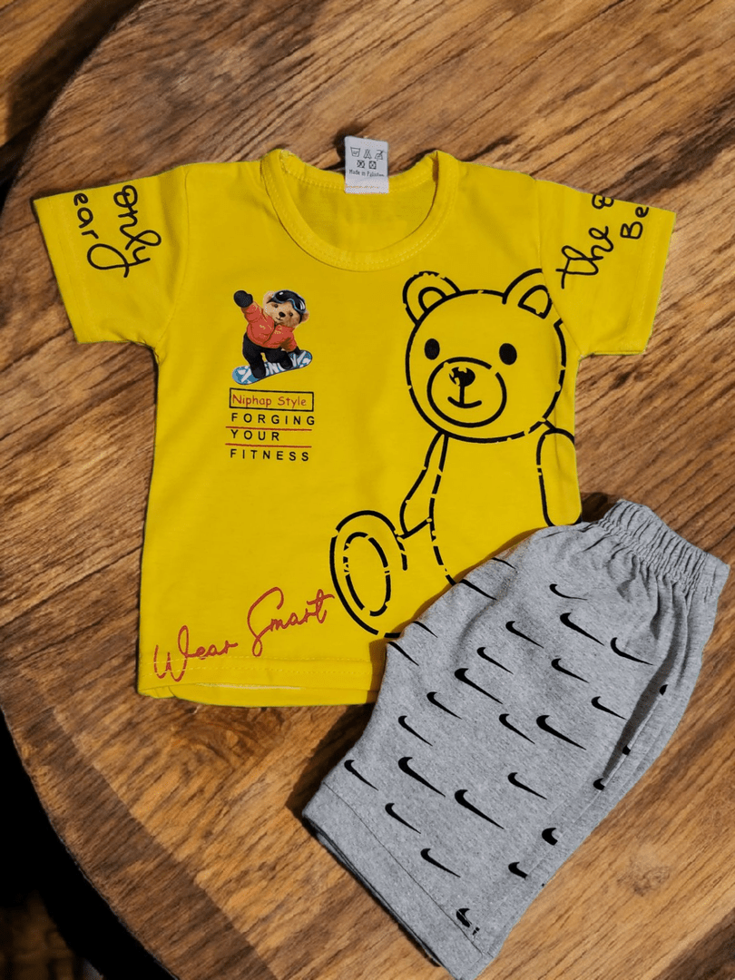 Wear Smart Short + Yellow Shirt Set