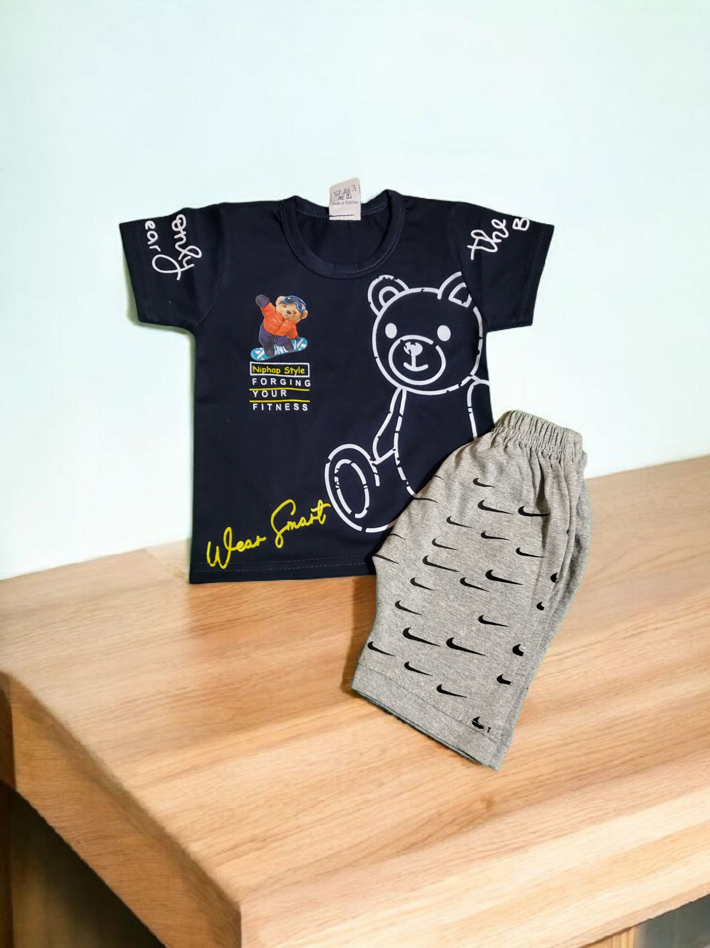 Wear Smart Short + Dark Blue Shirt Set