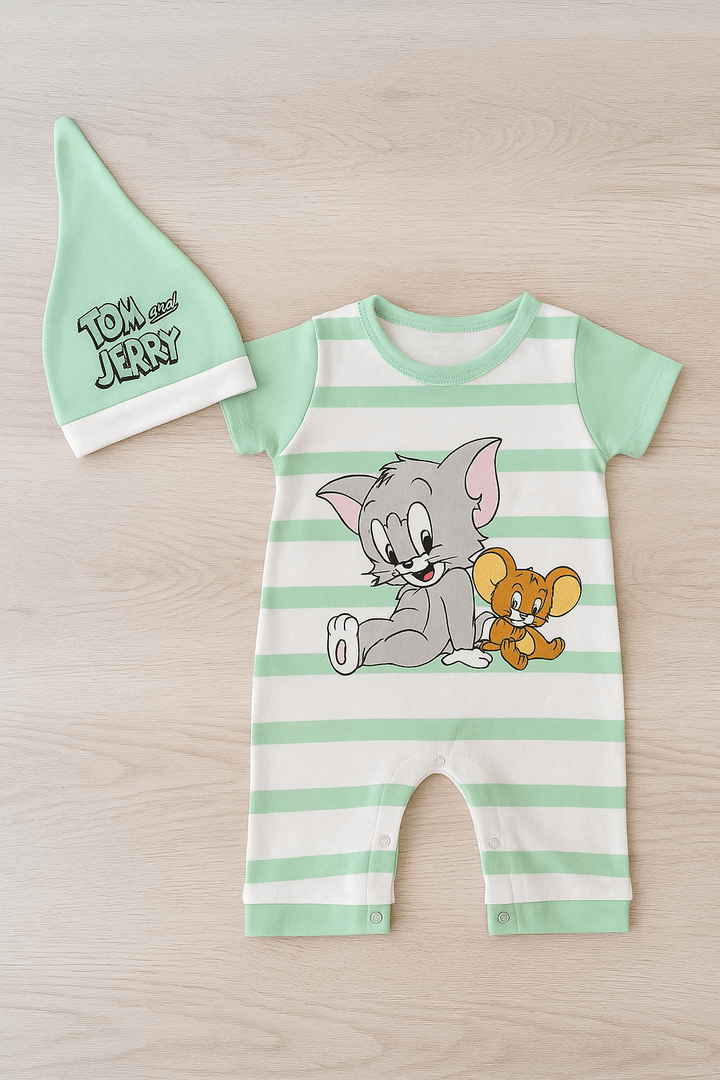 Tom Jerry Sea Green Romper Suit