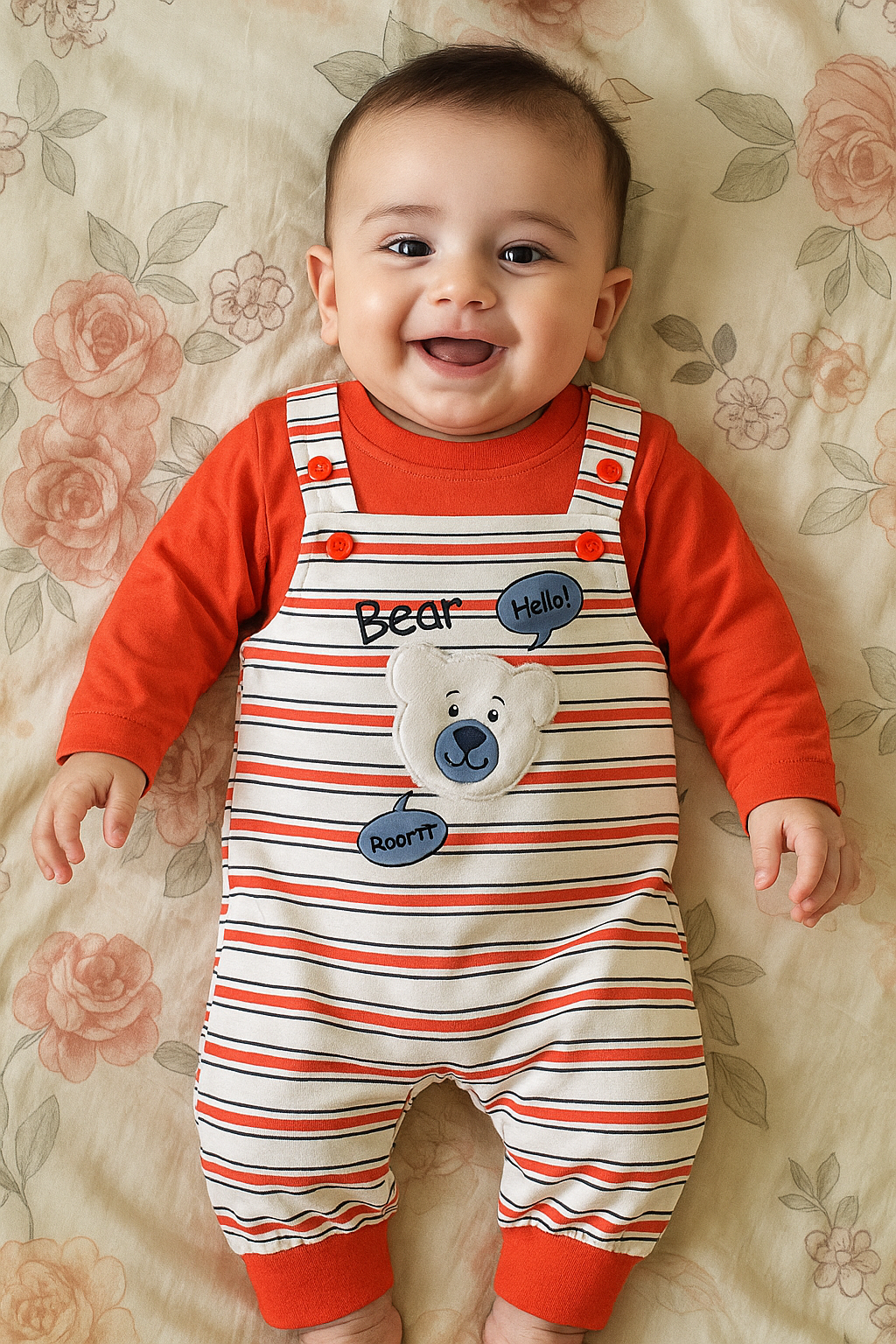 Bingo Bear Orange Red Romper Suit