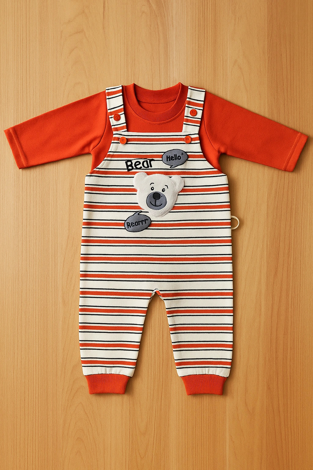 Bingo Bear Orange Red Romper Suit