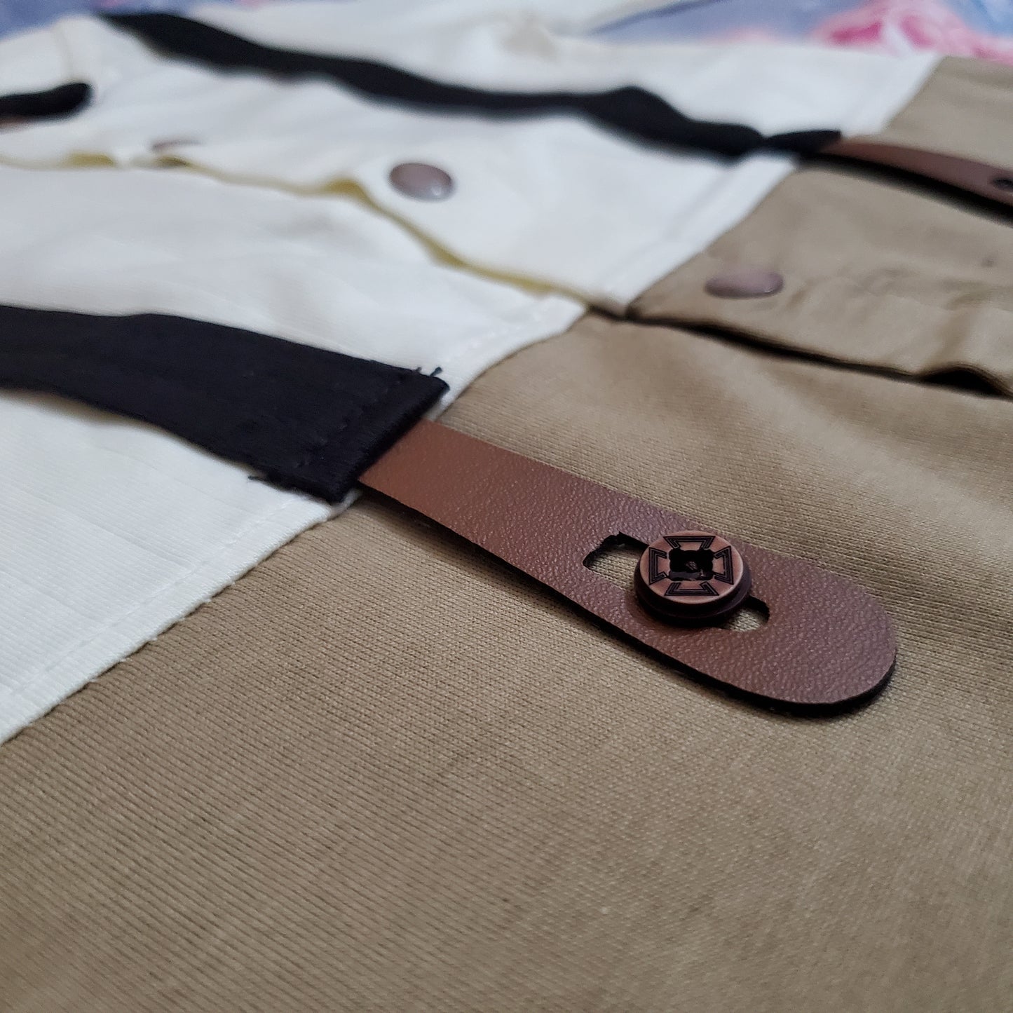 Suspender Brown Suits and Cap Party Wear - Summer Fabric