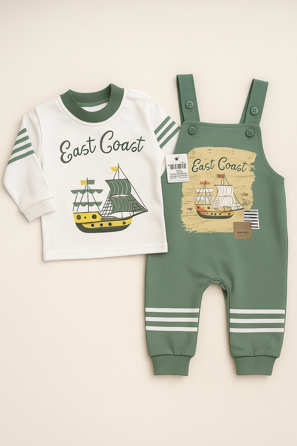 East Coast Green Romper Suit - Summer Fabric