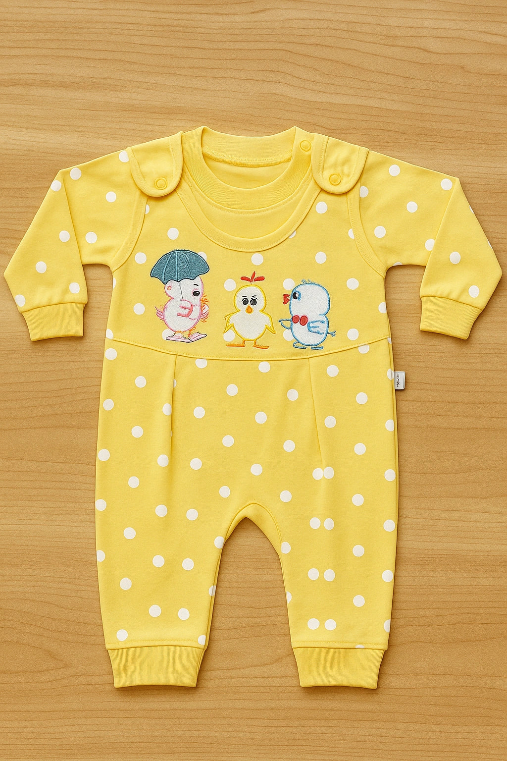 Pack of 3 Polka Dot 0-3M Romper Suits