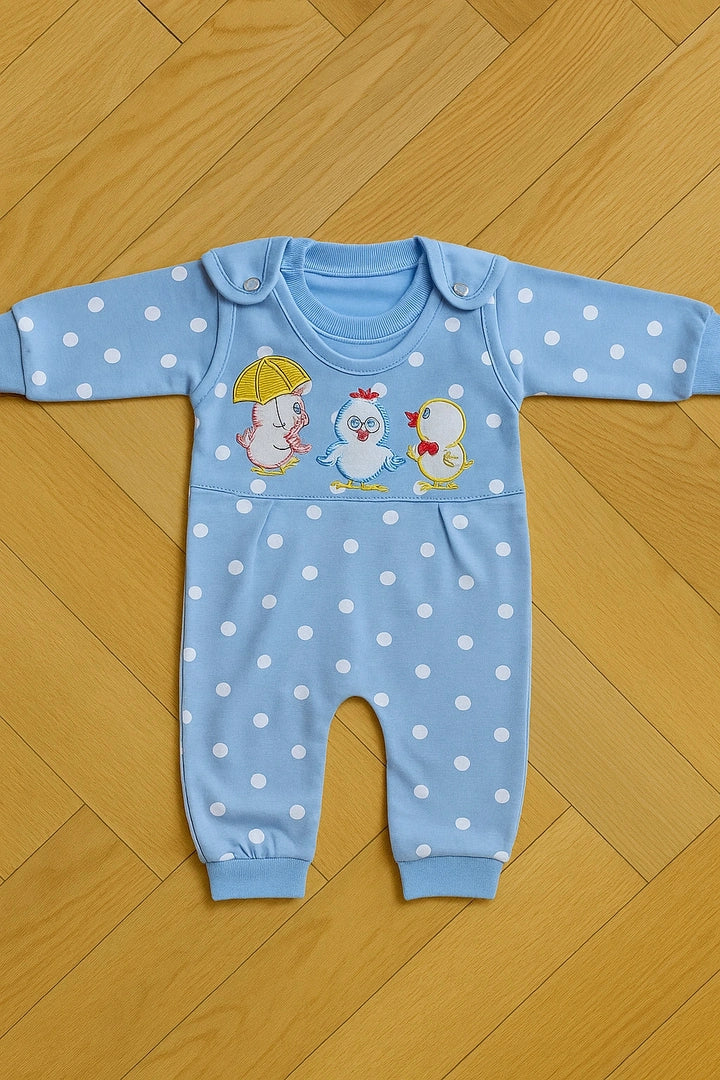 Pack of 3 Polka Dot 0-3M Romper Suits