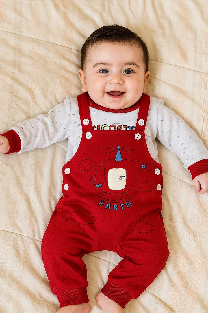 Helicopter Romper - WINTER TERRY