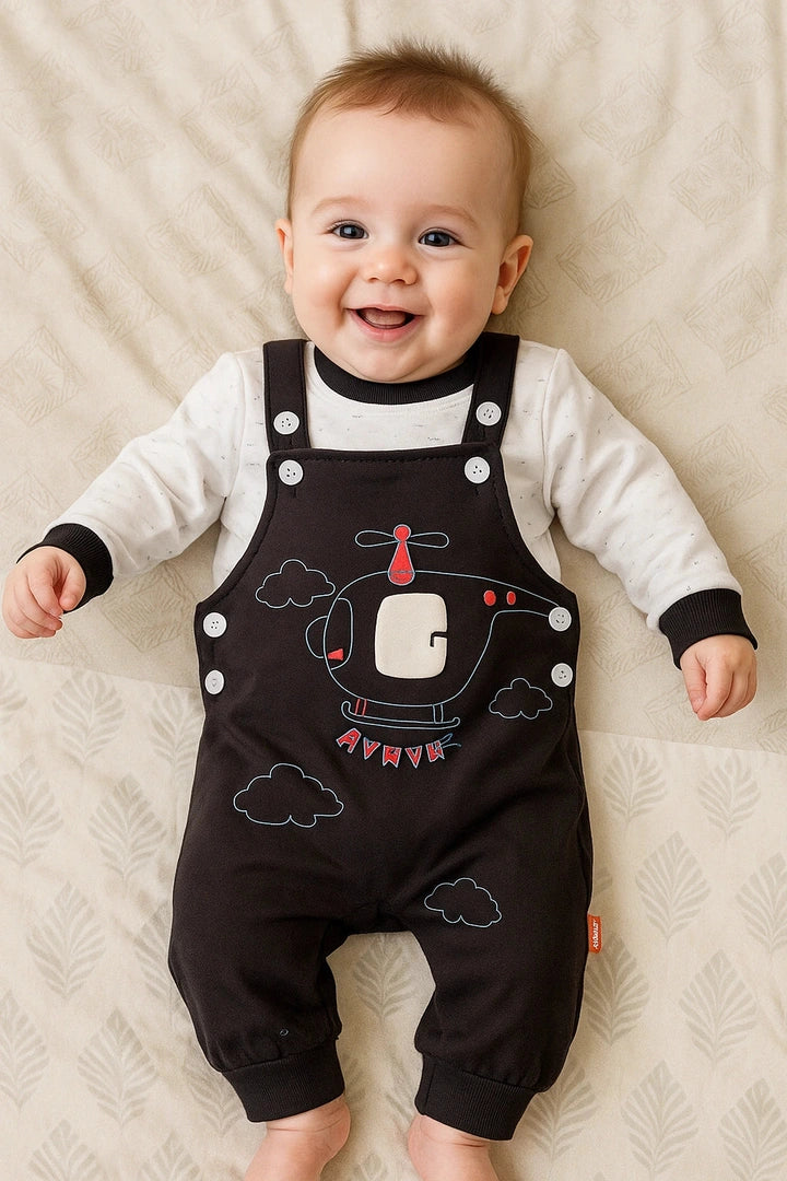Helicopter Romper - WINTER TERRY