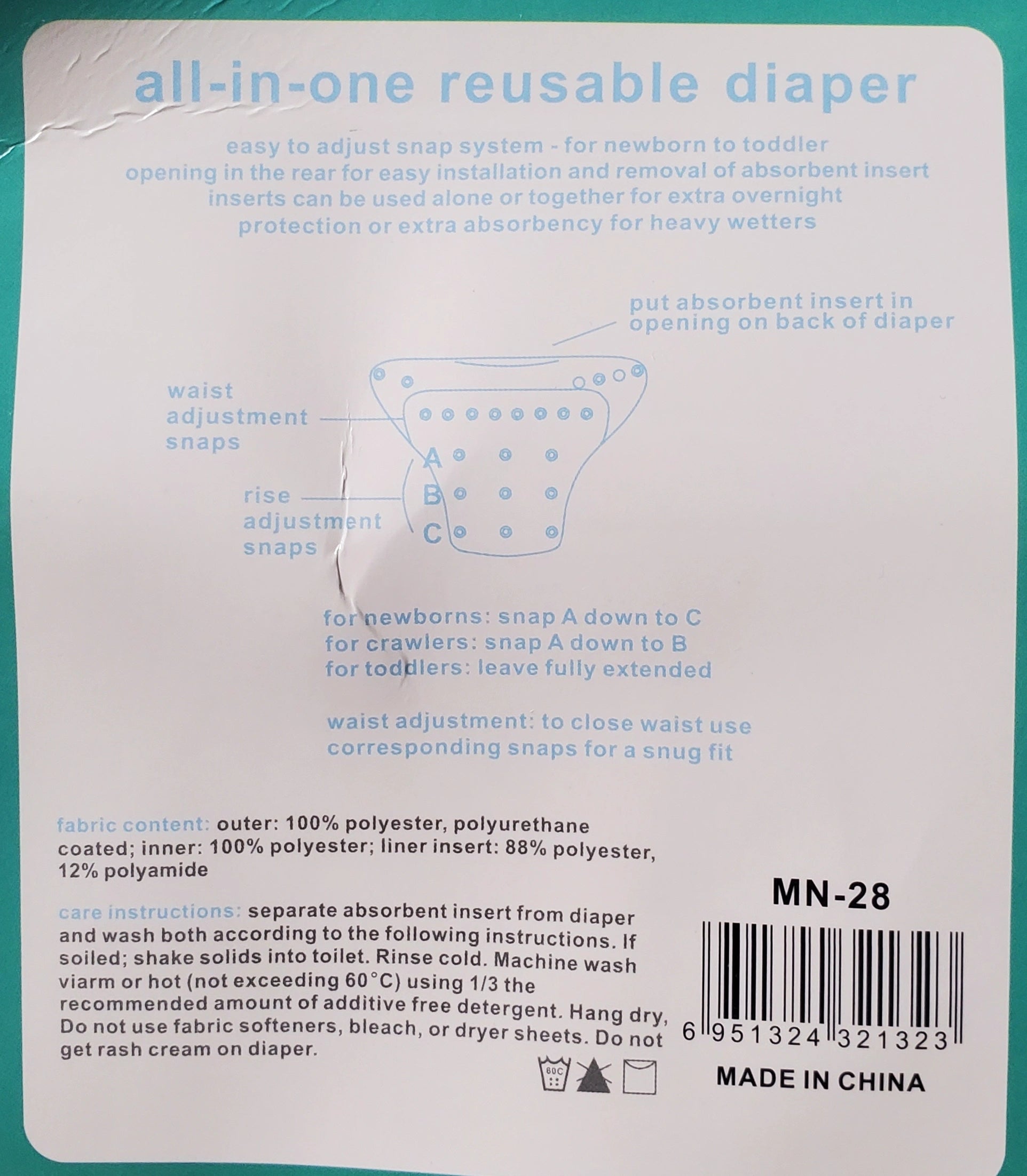 IMPORTED Reusable Diaper NB-2Year