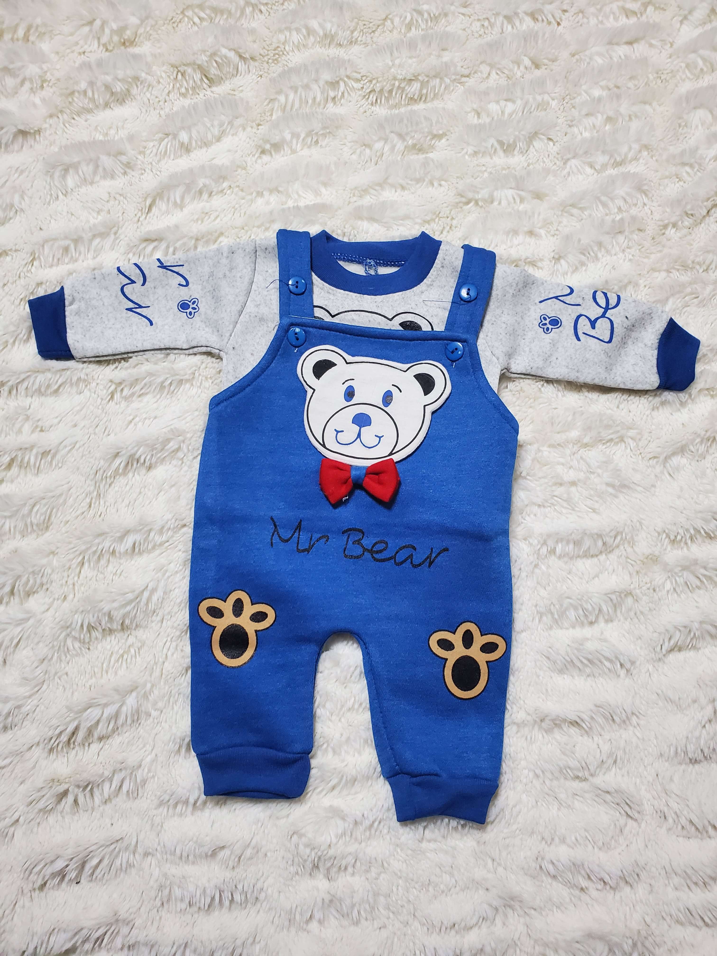 MY BEAR Romper BL 0-3M - WINTER FLEECE