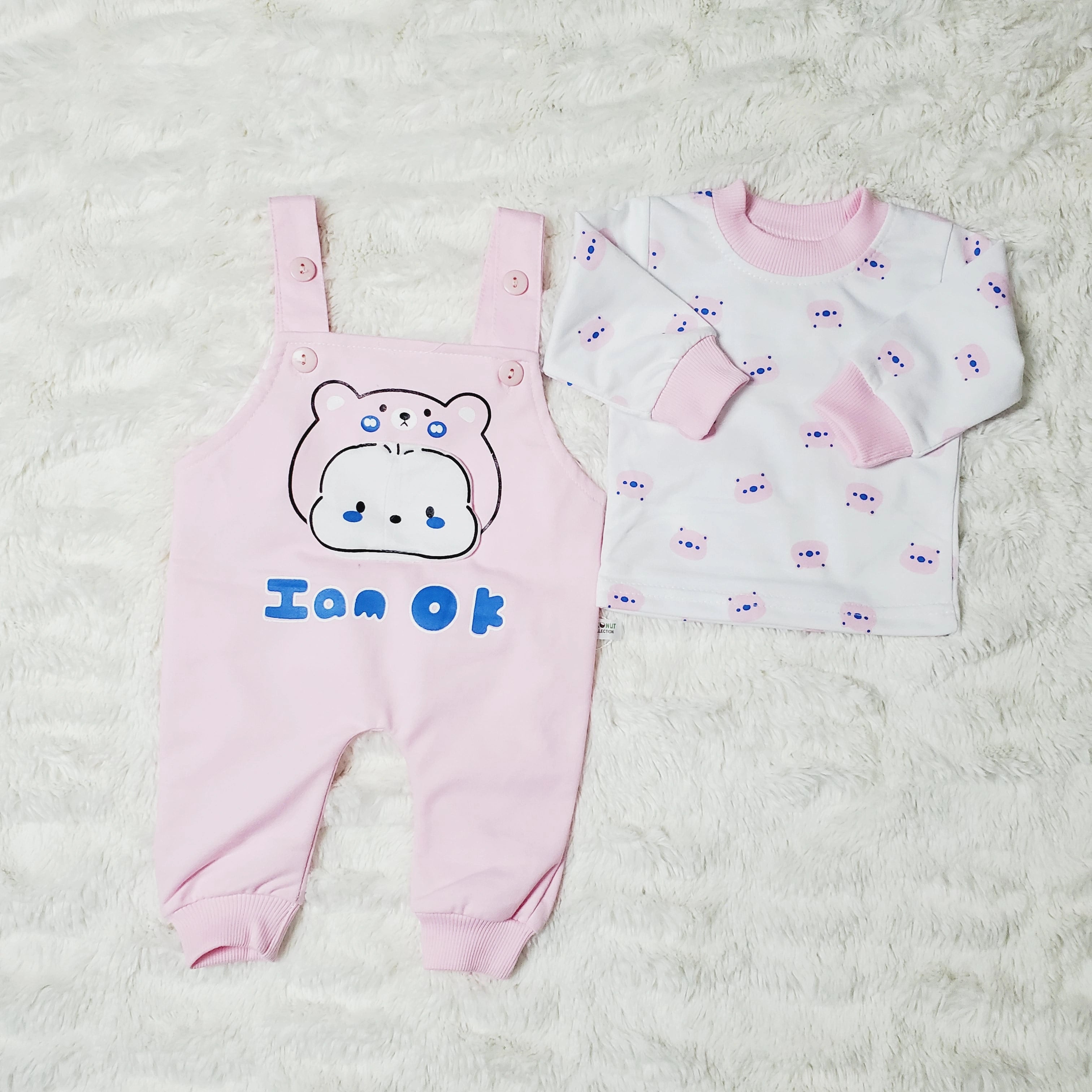 IM OK Romper Pink - WINTER TERRY