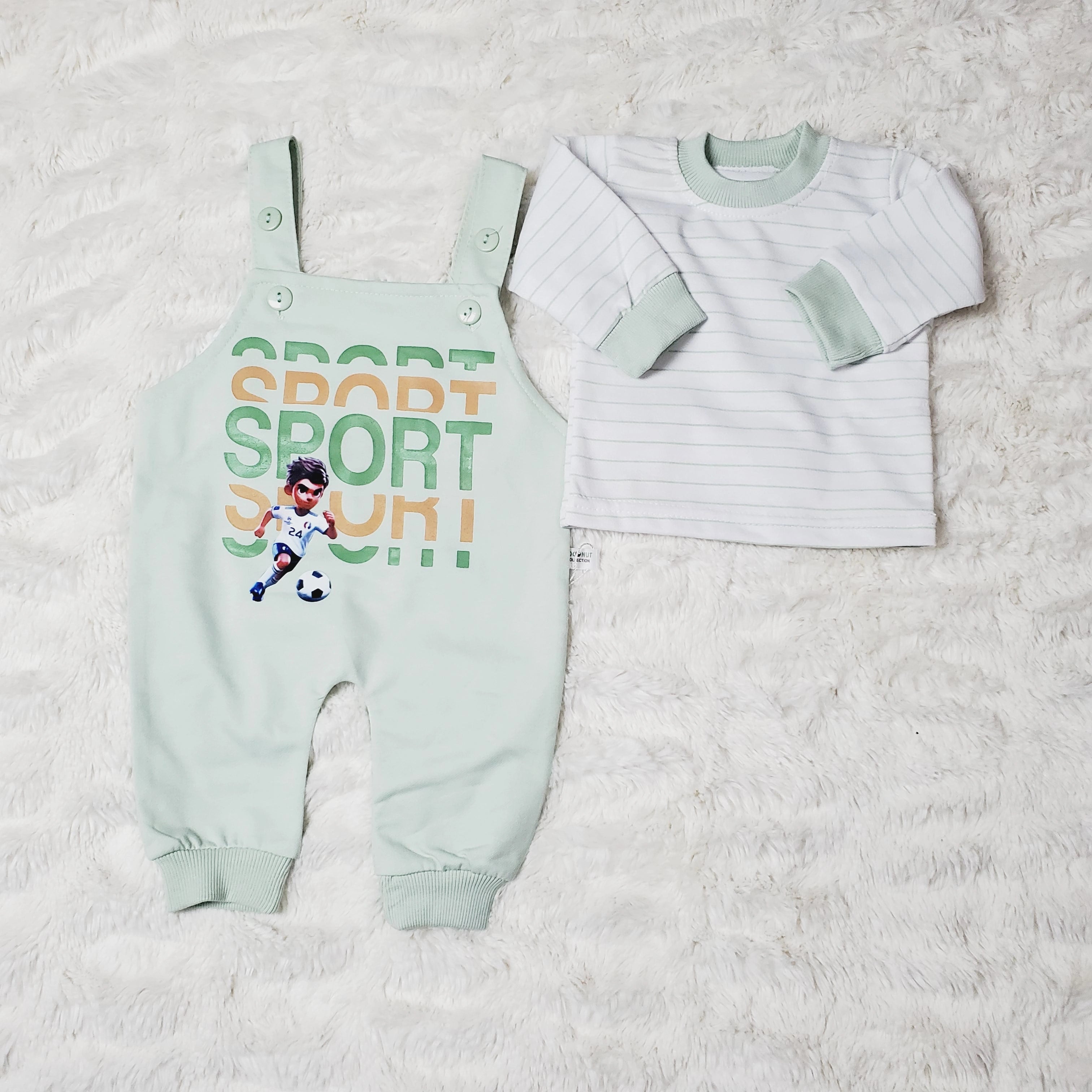 SPORT Romper Green - WINTER TERRY