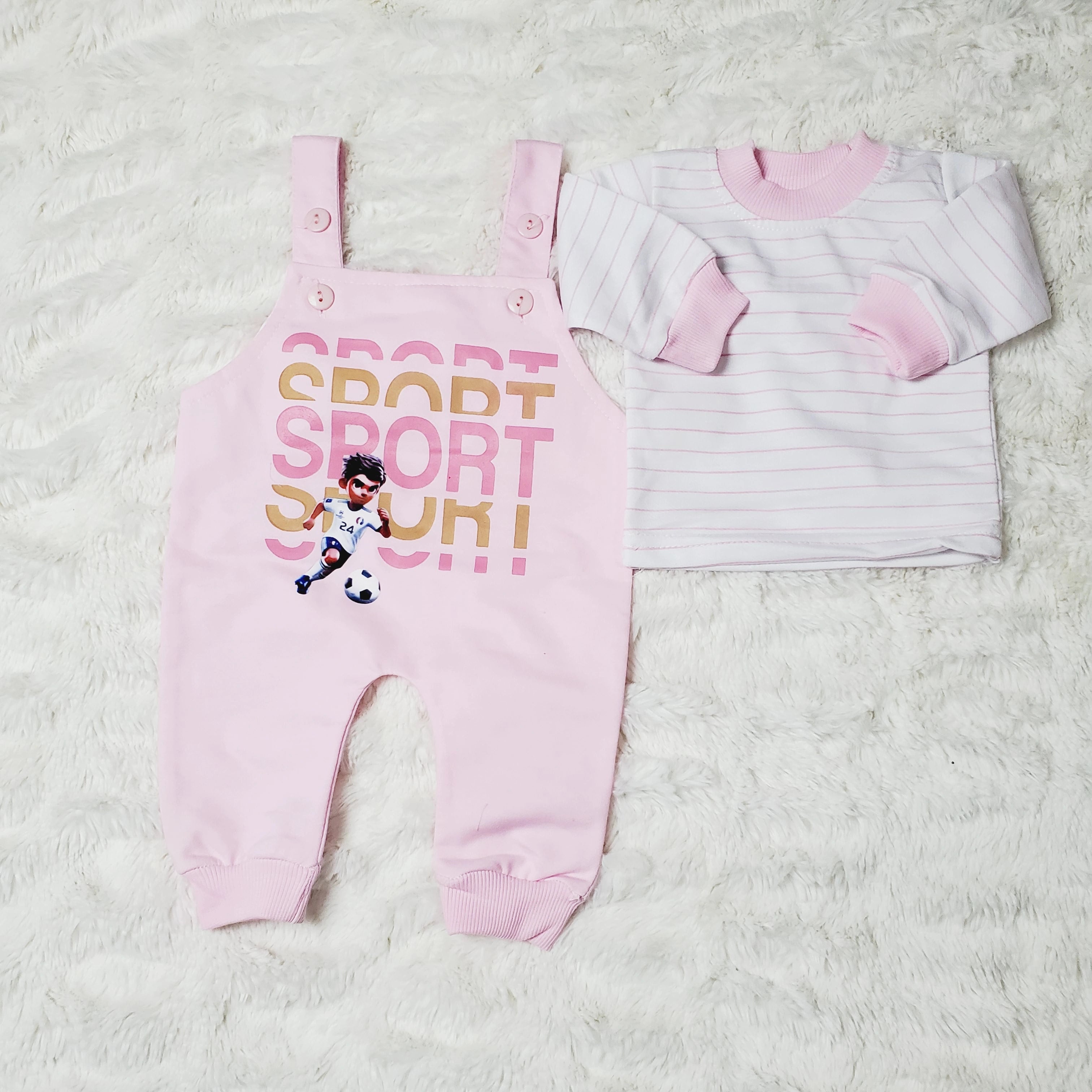 SPORT Romper Pink - WINTER TERRY