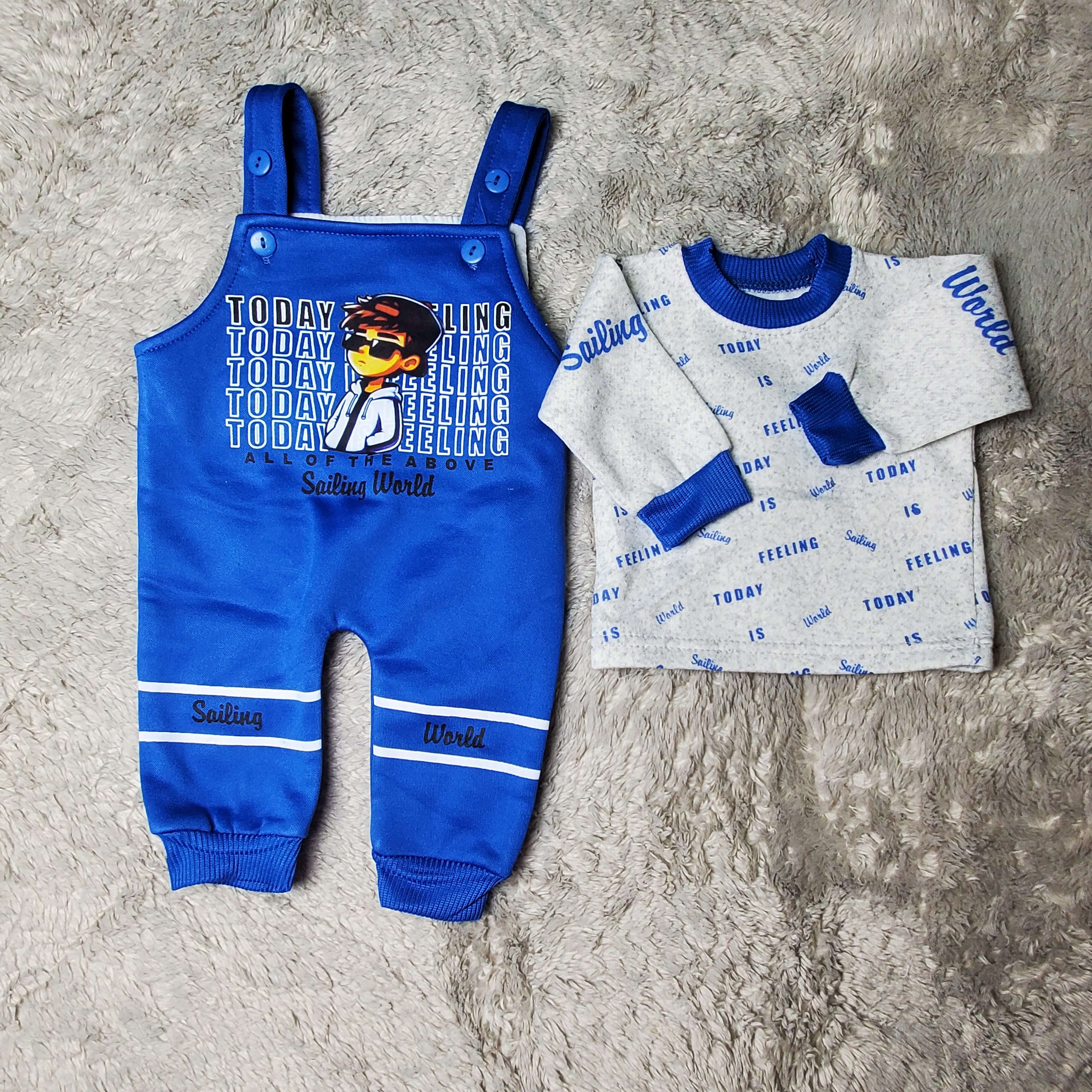Today Feeling Blue Romper - China Fleece