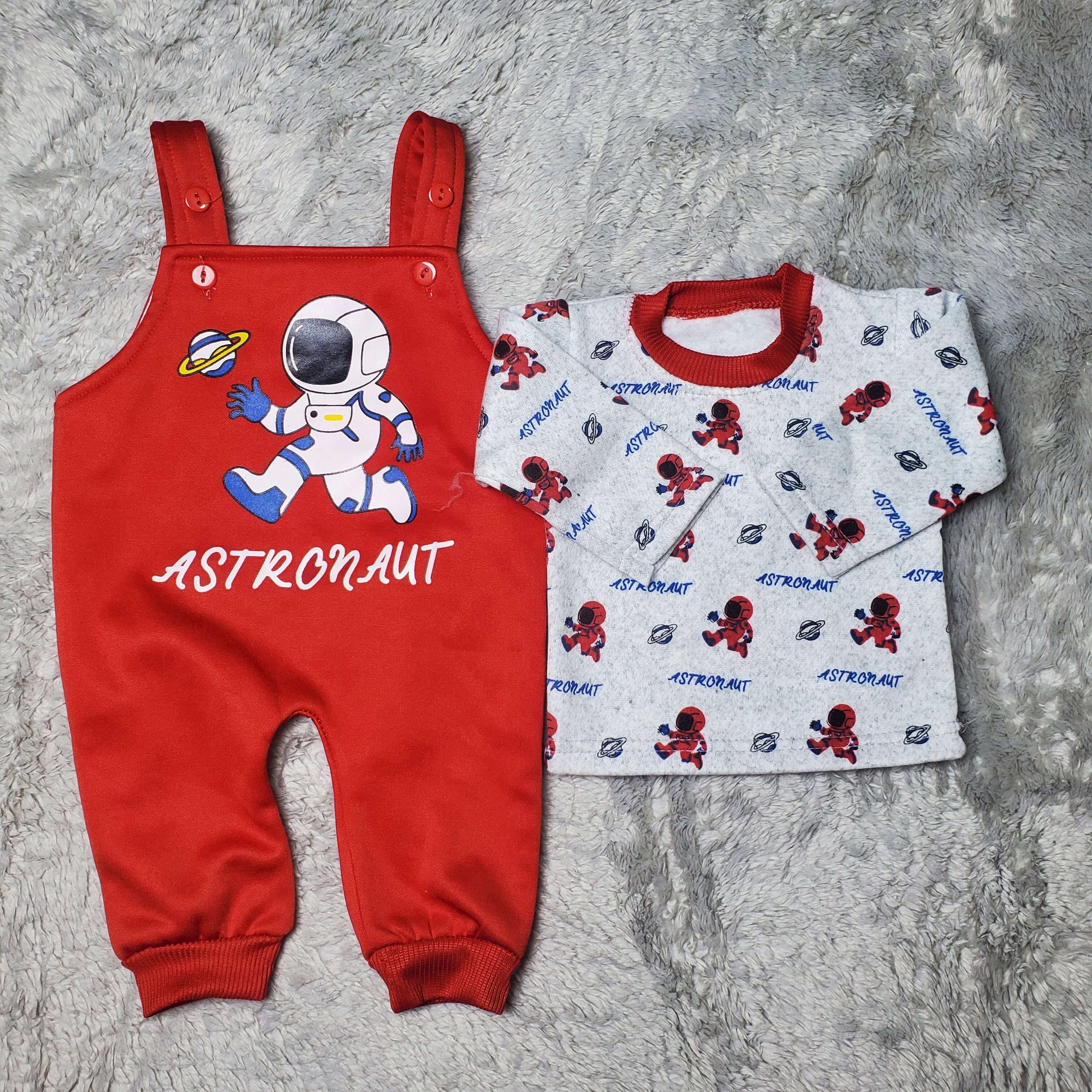 Running Astro Red Romper - China Fleece