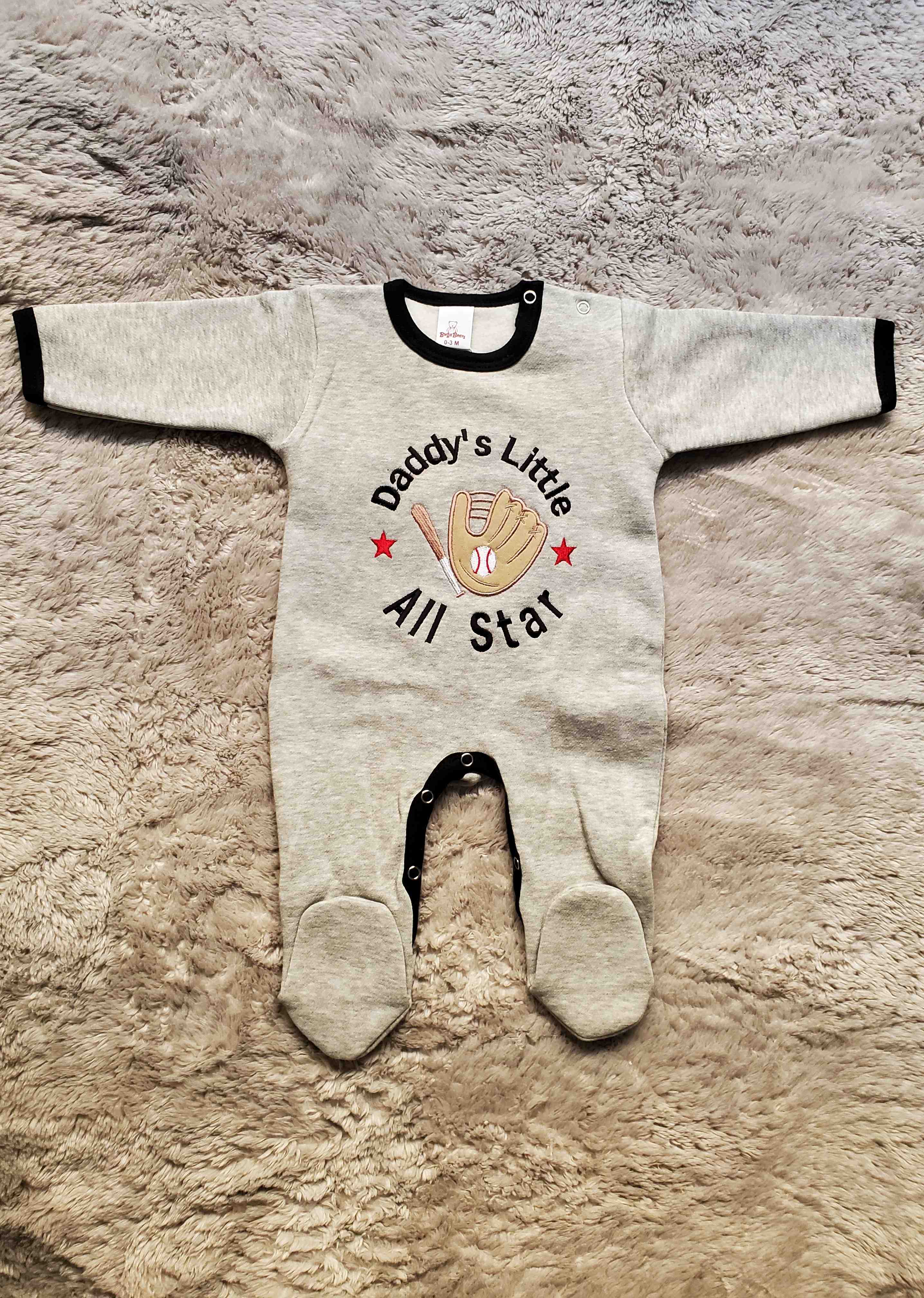Daddys Little GRAY Romper - Premium Fleece