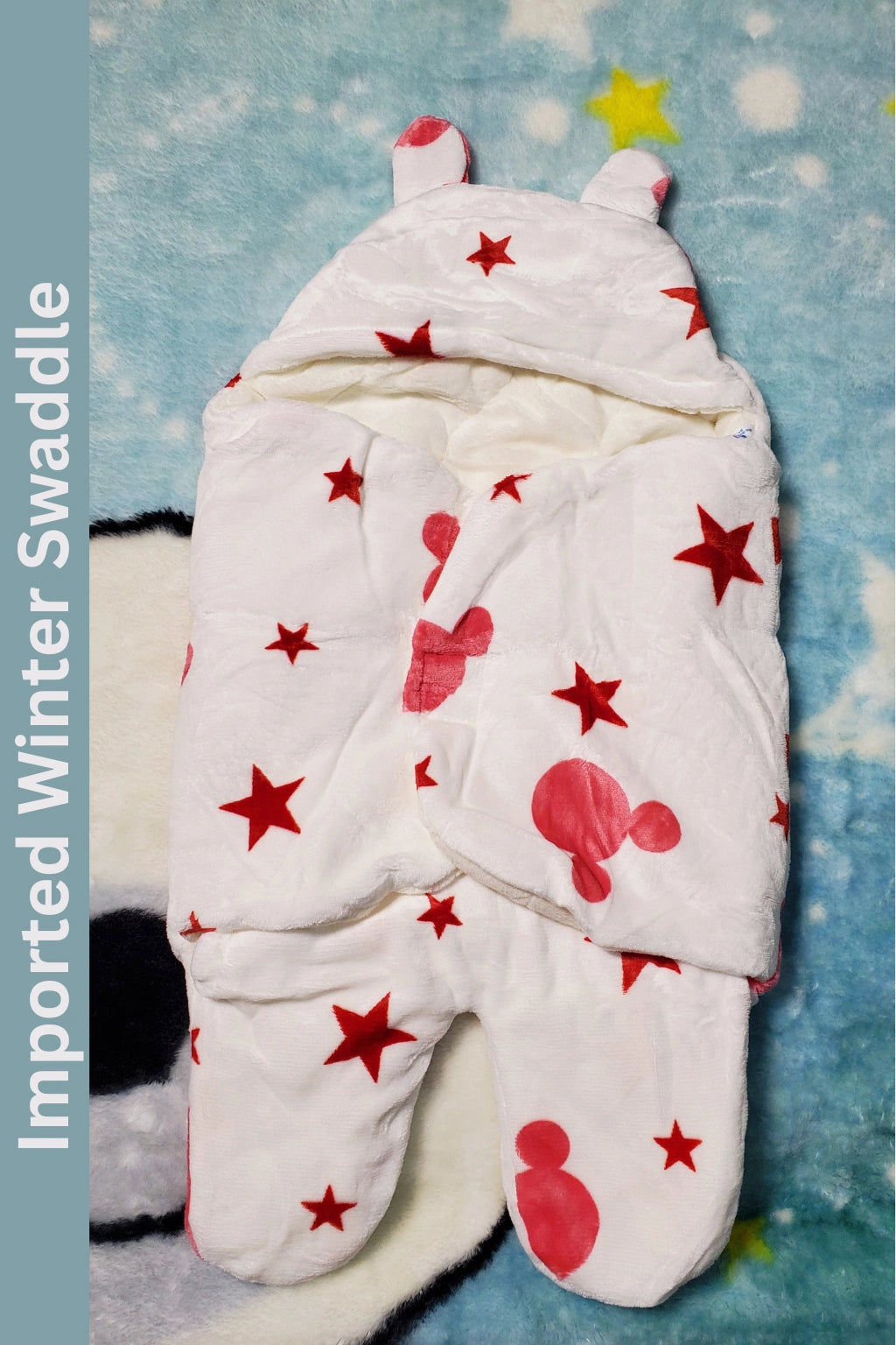 Imported Winter Swaddle Micky Star 0-9M Baby