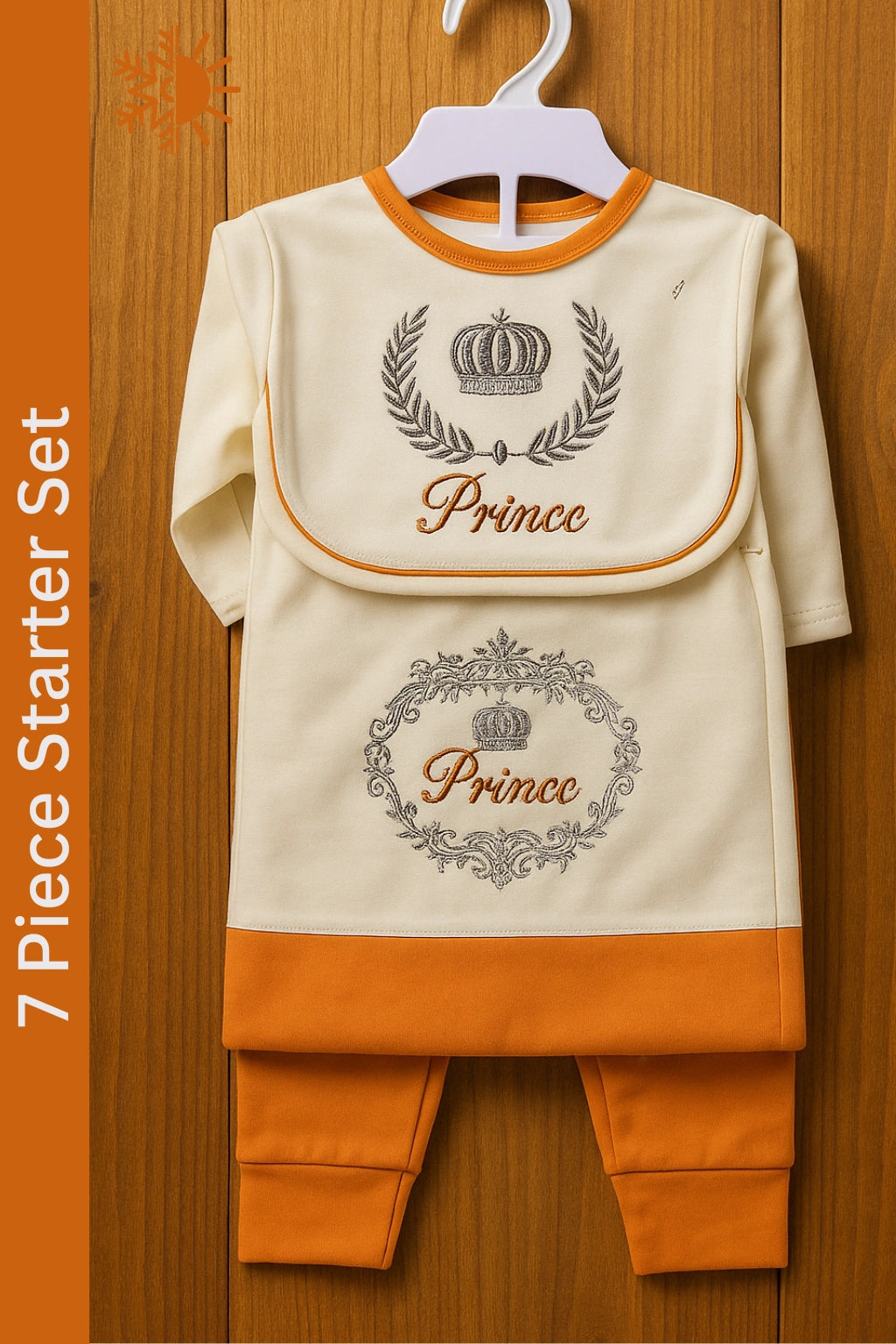 Disney Prince Mustard 0-3M 7 Piece Set
