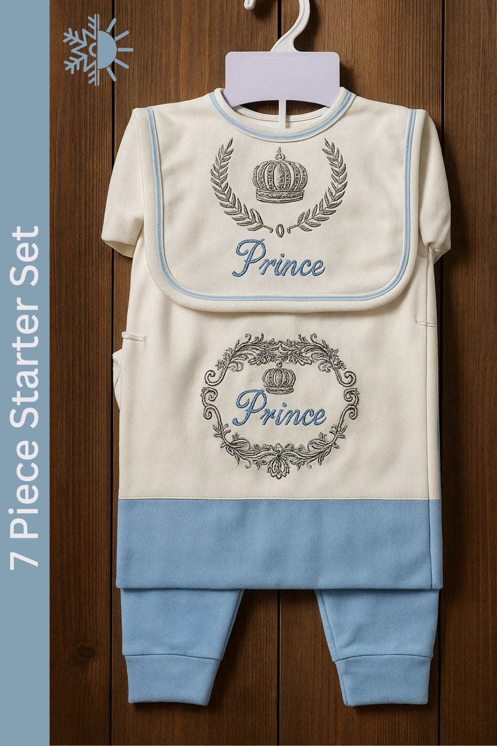 Disney Prince Blue 0-3M 7 Piece Set