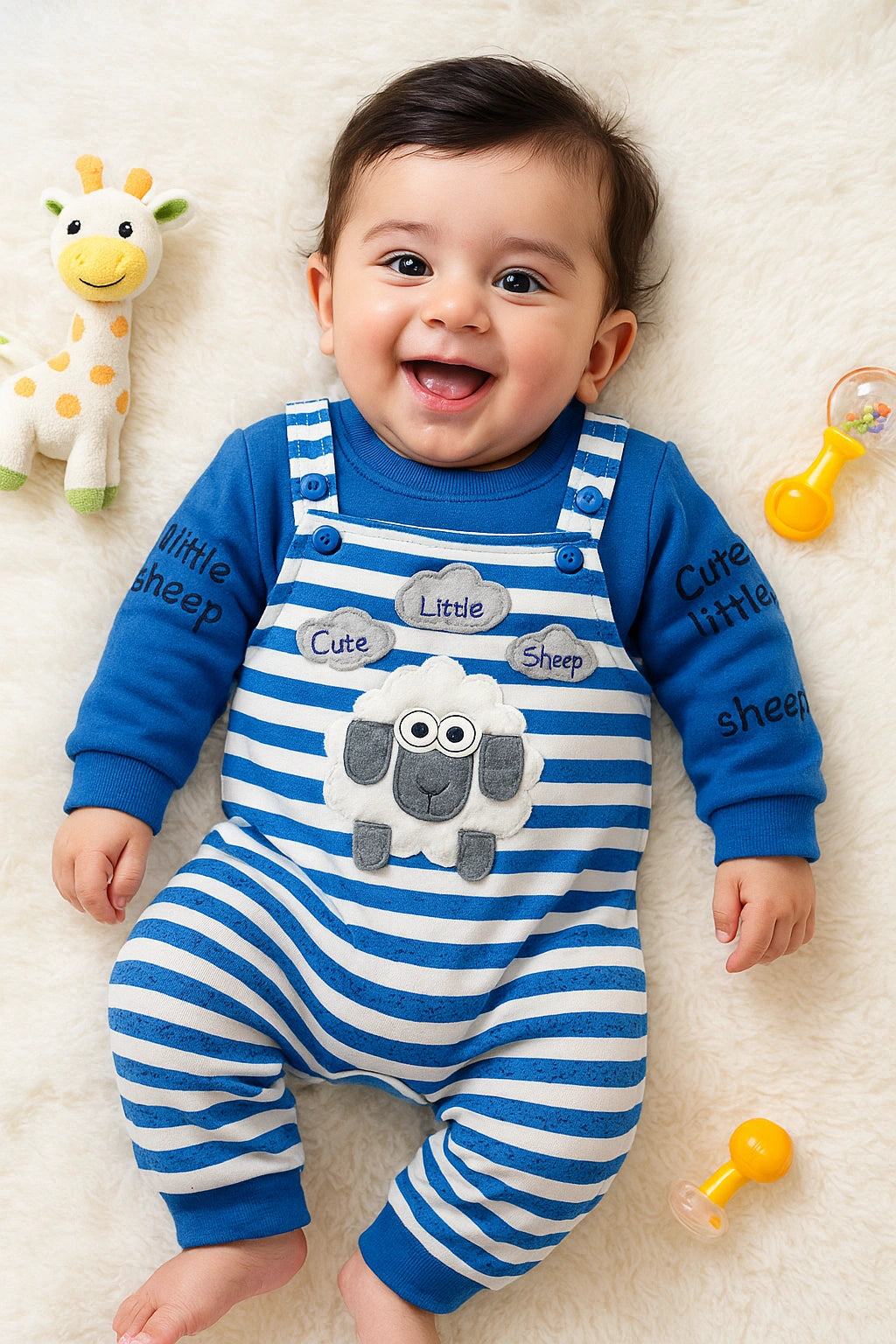 LITTLE SHEEP Romper BL 0-3M - WINTER FLEECE