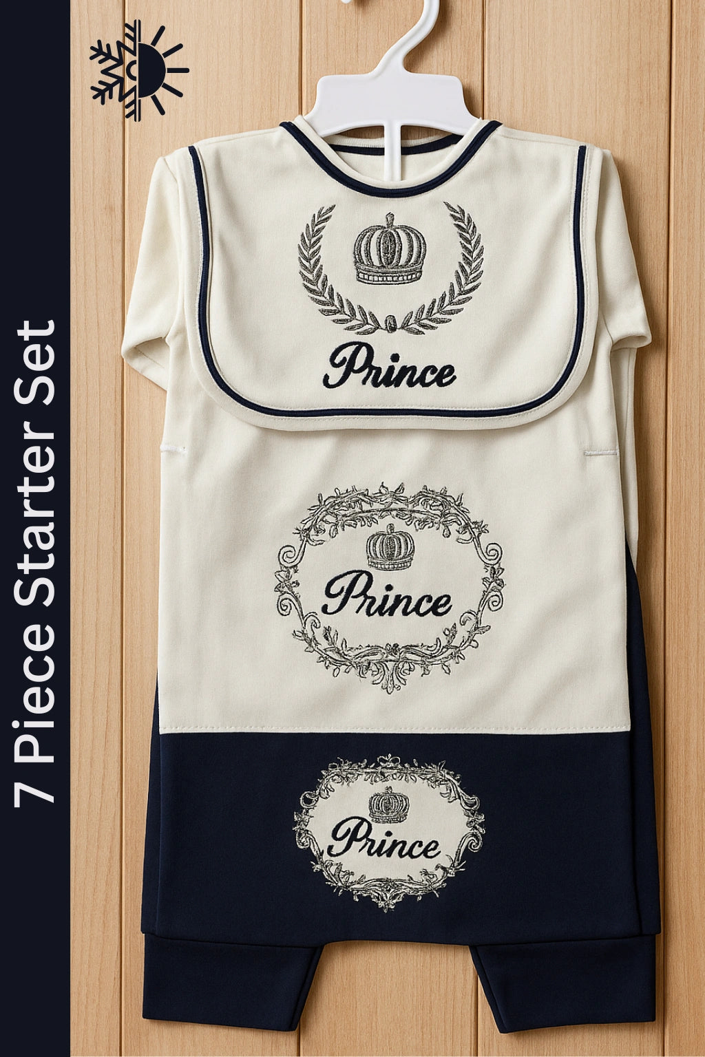 Disney Prince Navy 0-3M 7 Piece Set
