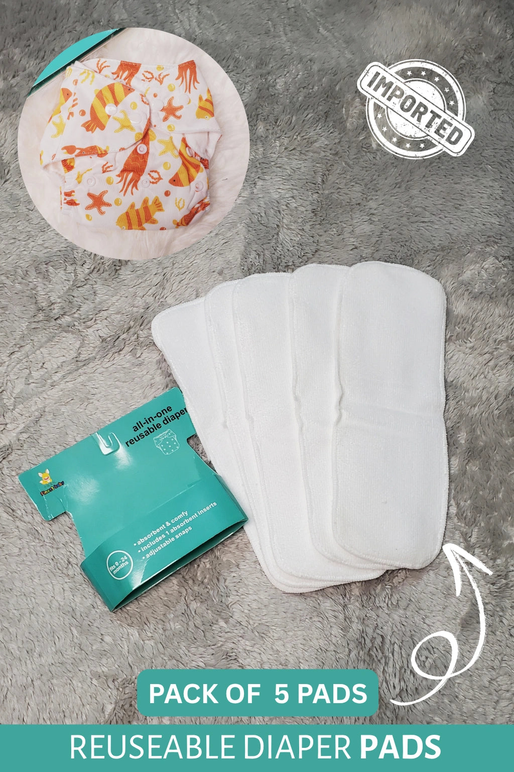 IMPORTED Reusable Diaper NB-2Year