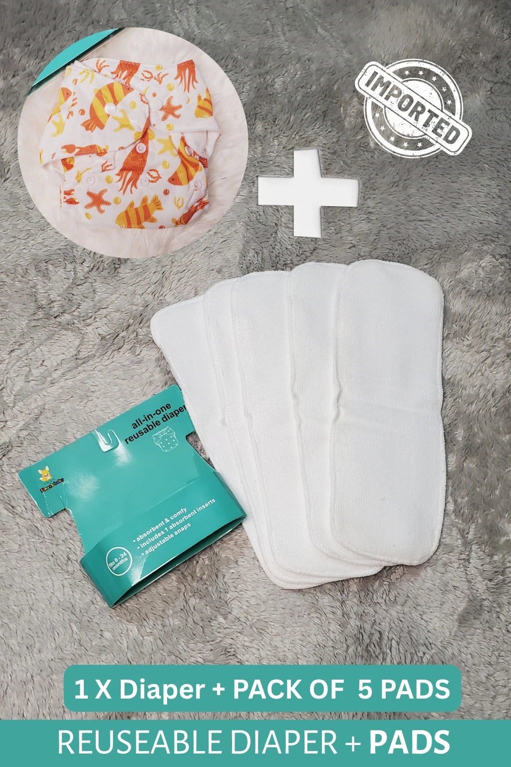 IMPORTED Reusable Diaper NB-2Year