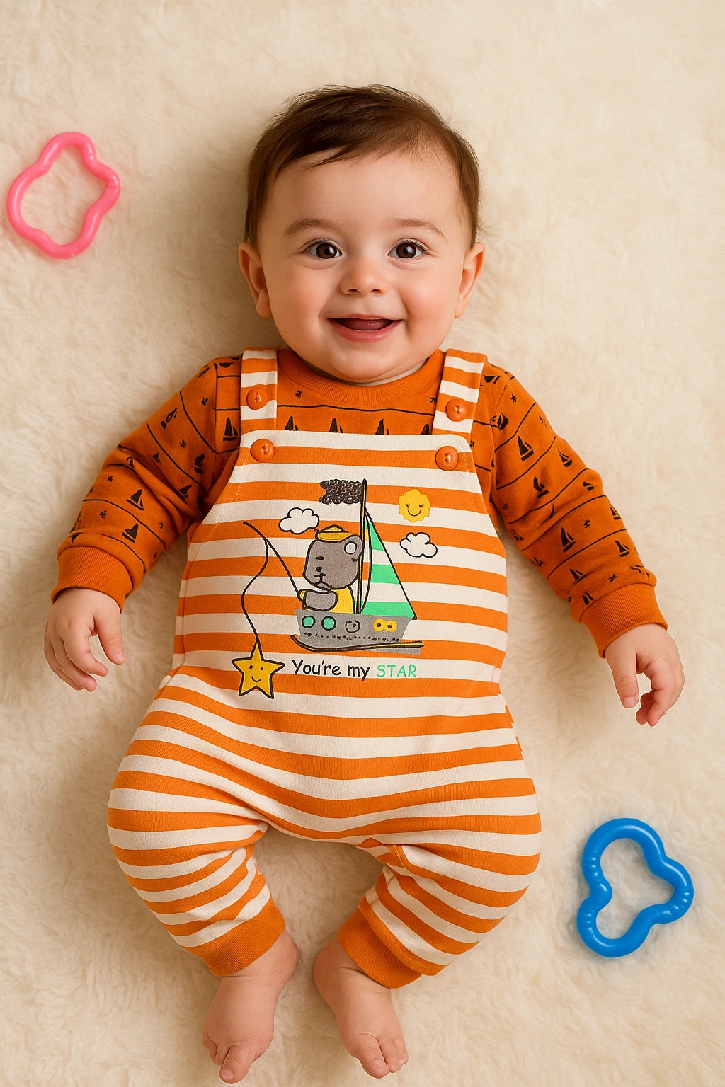 STAR Romper OG 0-3M - WINTER FLEECE