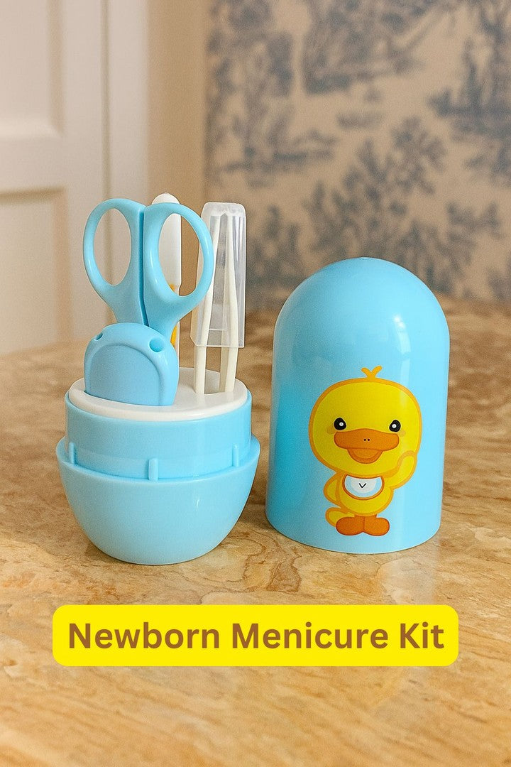 Newborn Baby Manicure Kit (Blue) – 4-in-1 Grooming Set