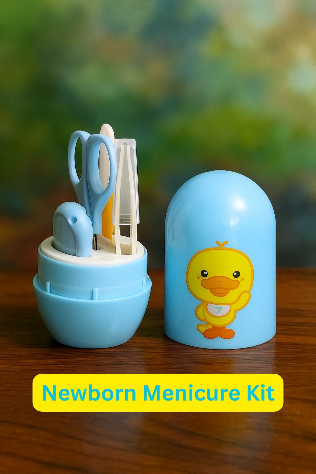 Newborn Baby Manicure Kit (Blue) – 4-in-1 Grooming Set