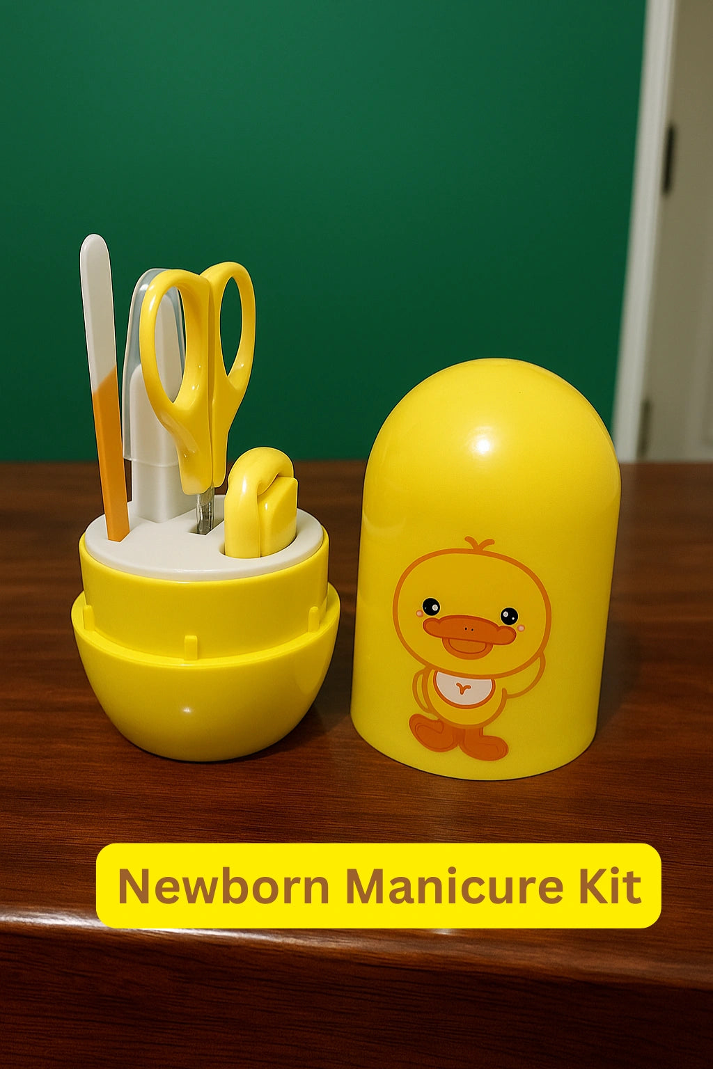 Newborn Baby Manicure Kit (Yellow) – 4-in-1 Grooming Set