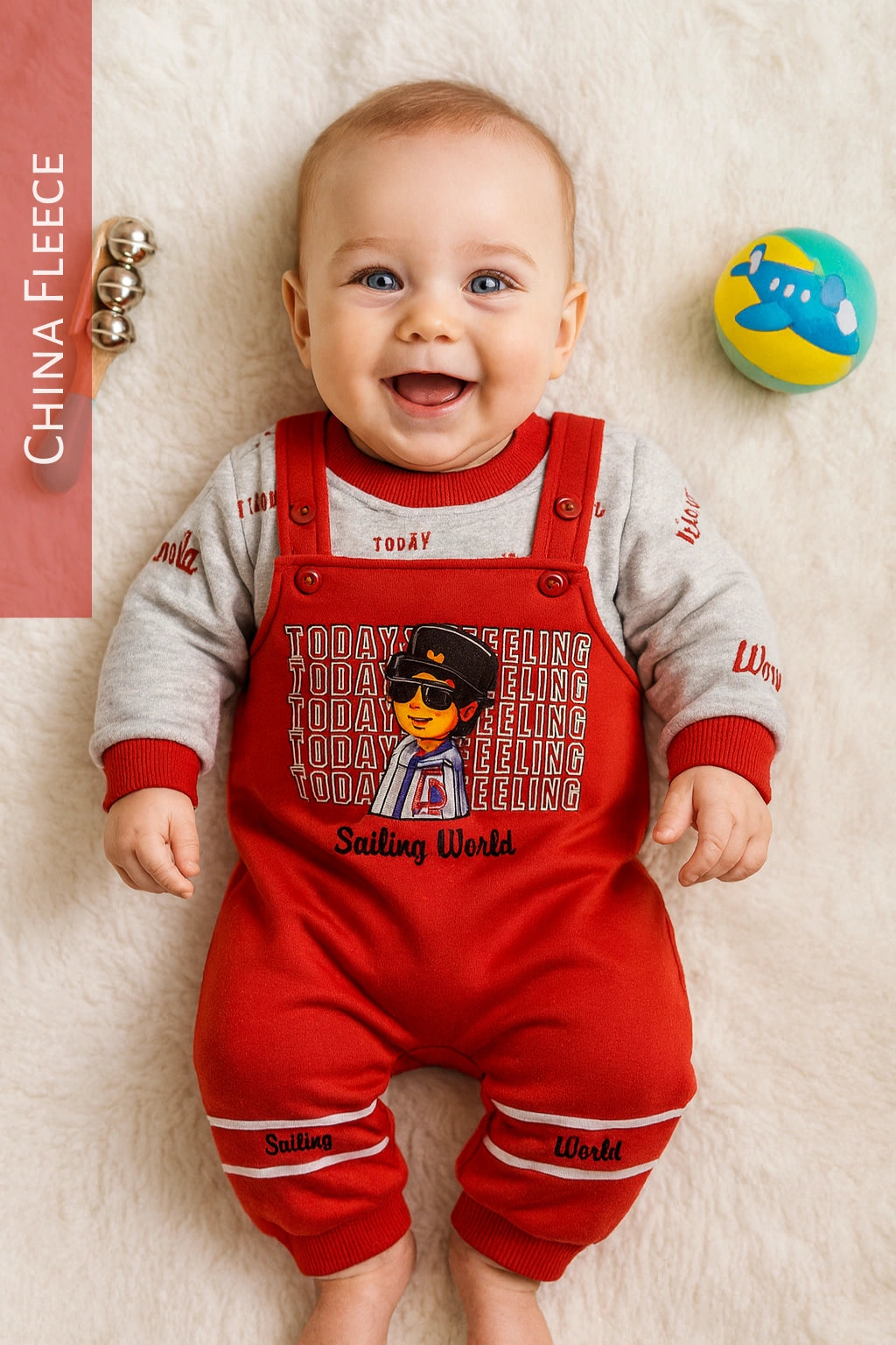 Today Feeling Red Romper - China Fleece