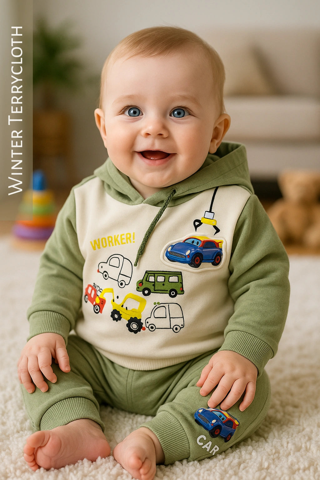 CAR WORKER Hoodie and Trouser - WINTER TERRY