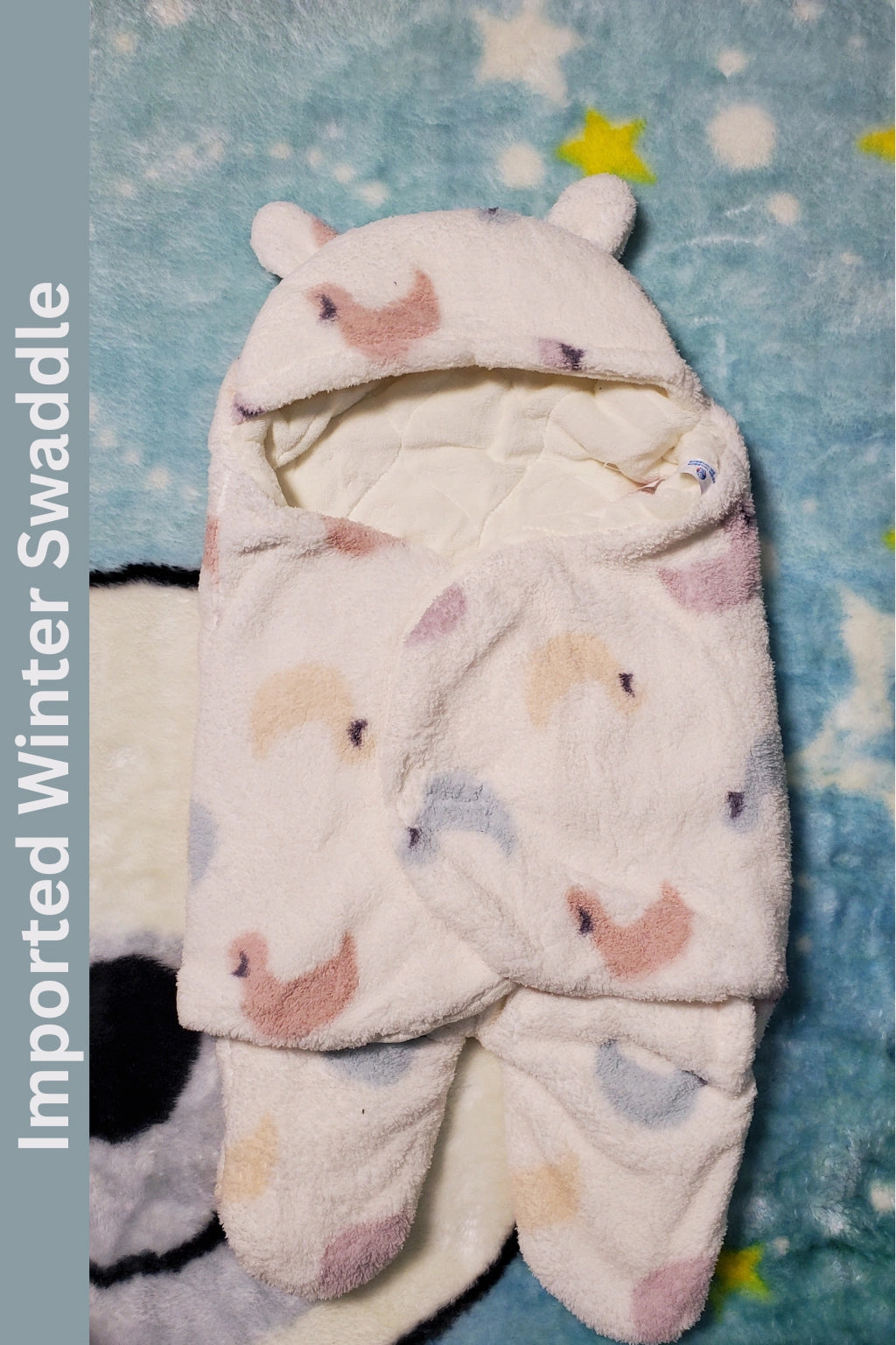 Imported Winter Swaddle Color Moon 0-9M Baby