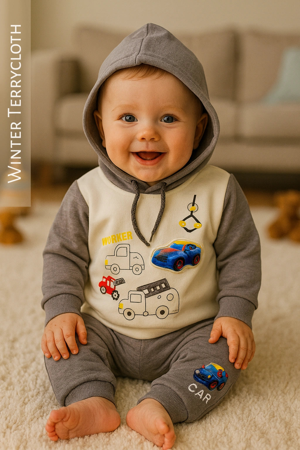 CAR WORKER Hoodie and Trouser - WINTER TERRY