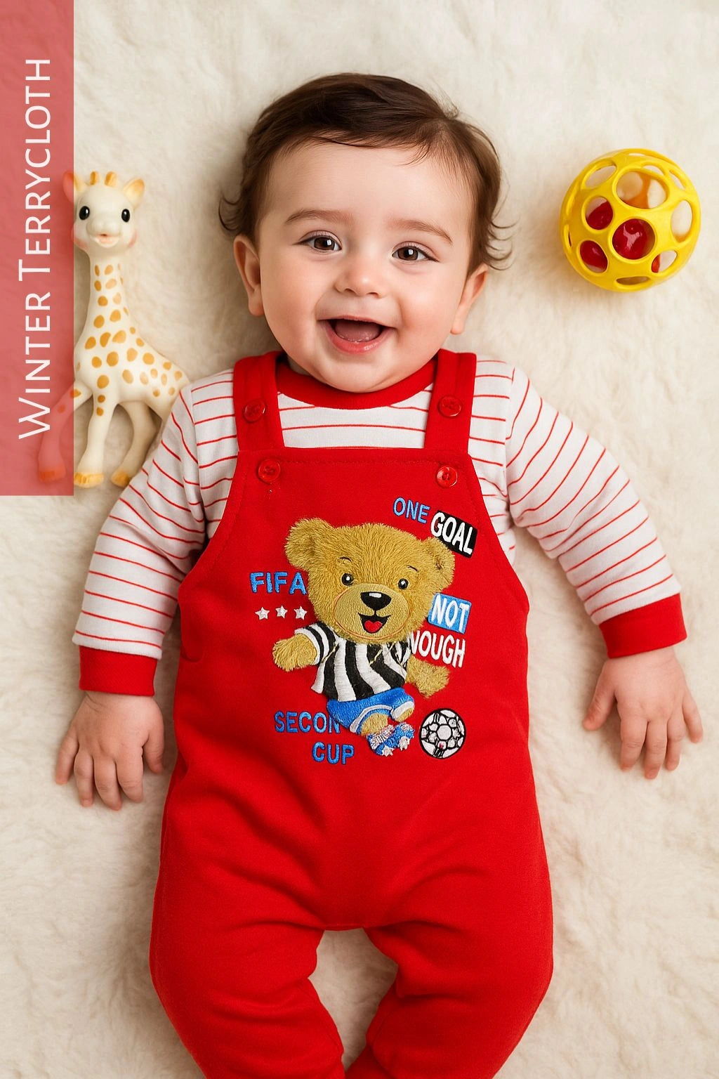 SEGA CUP Romper RED- WINTER TERRY