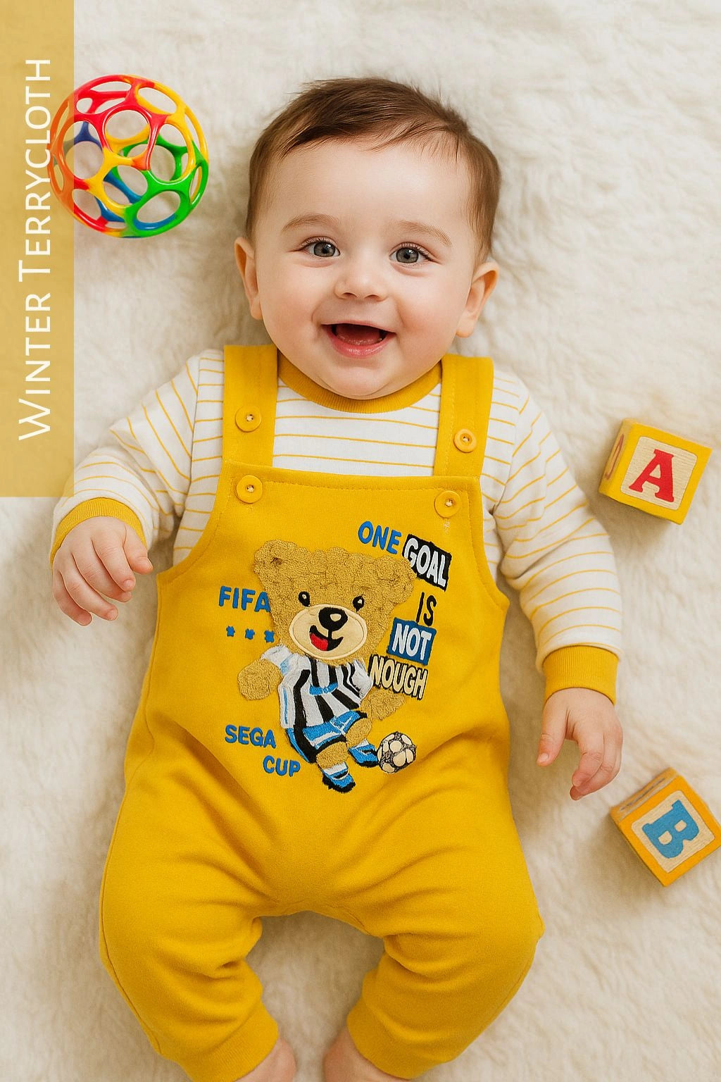 SEGA CUP Romper Yellow - WINTER TERRY