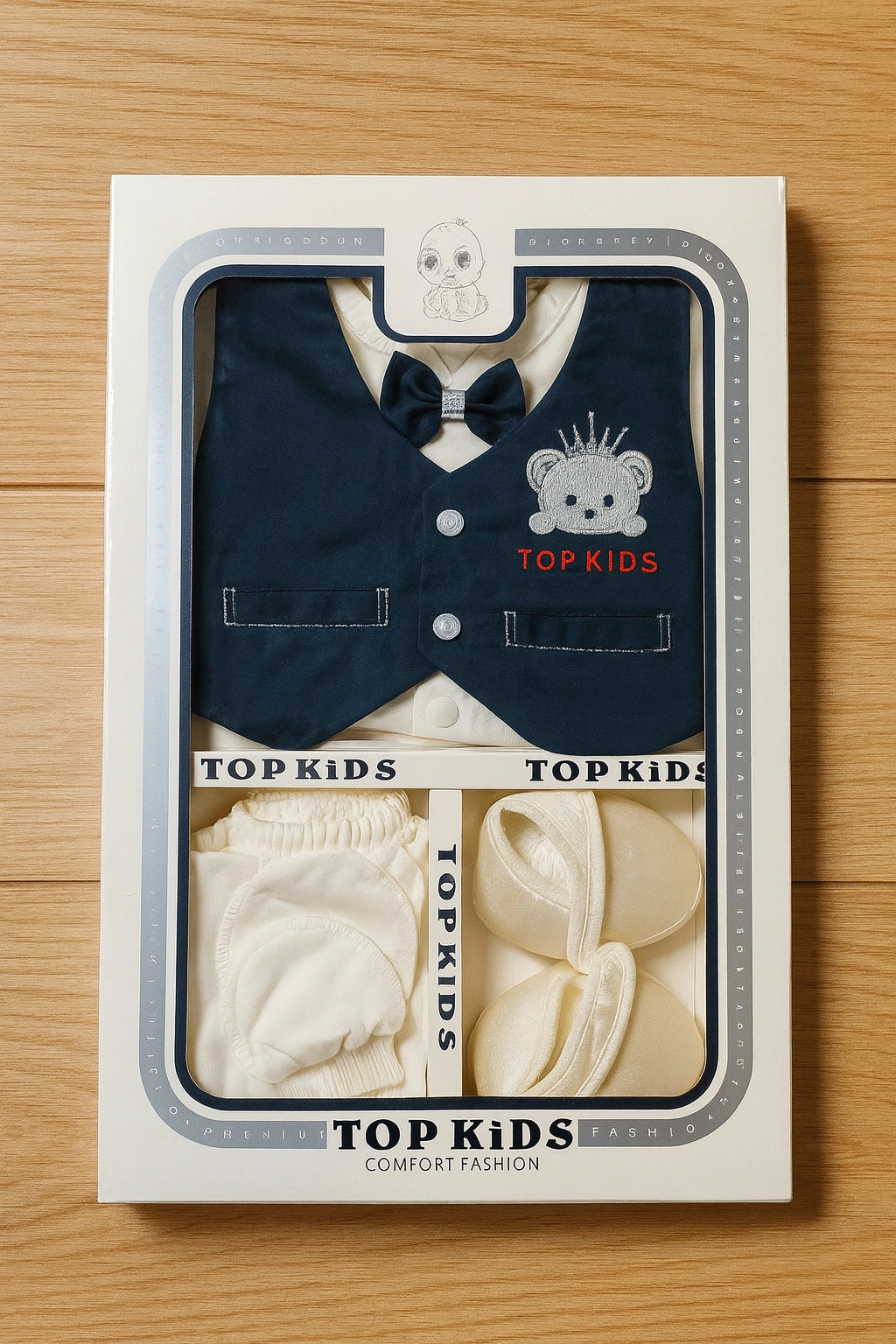 Top Kids GIFT Box 0-3M Bottle Green - Summer Fabric