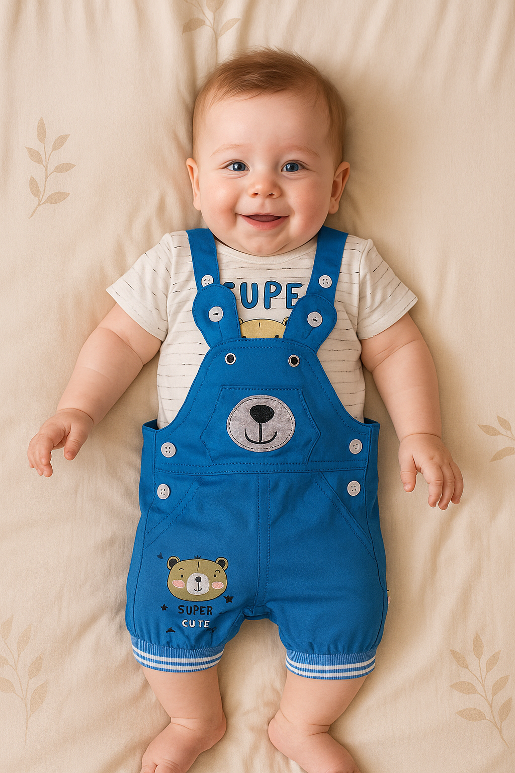 Super BEAR Blue White Jumper Suit