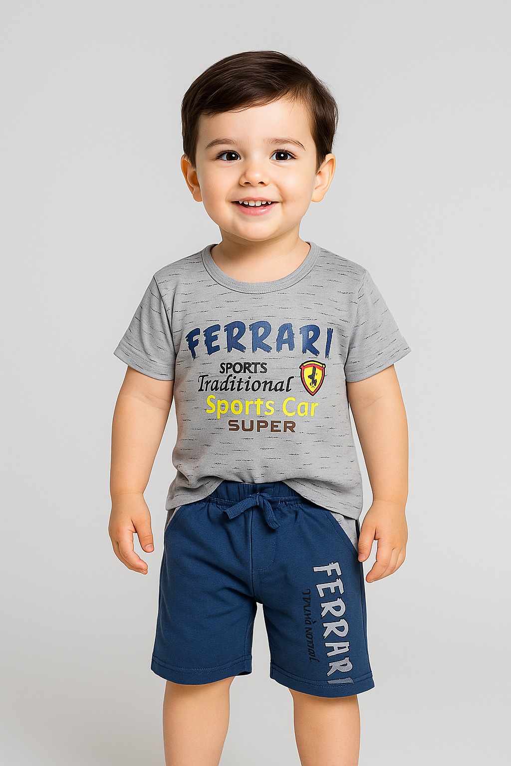 Ferra Blue Shirt + Short Set