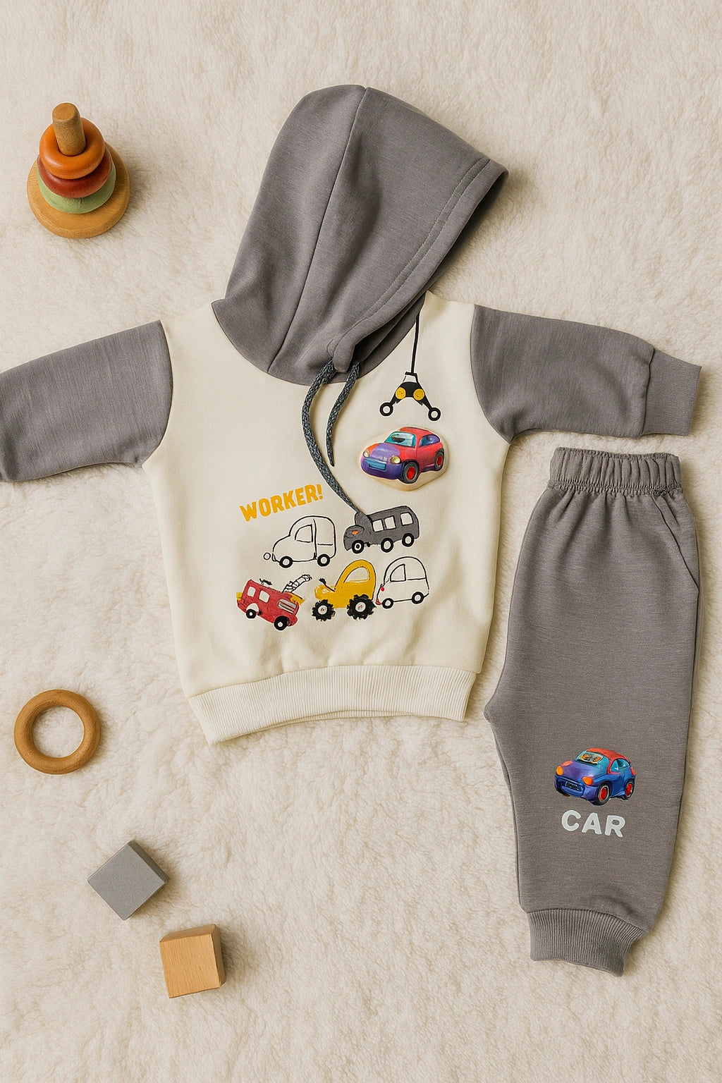 CAR WORKER Hoodie and Trouser - WINTER TERRY