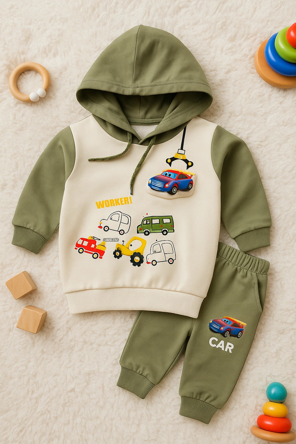 CAR WORKER Hoodie and Trouser - WINTER TERRY