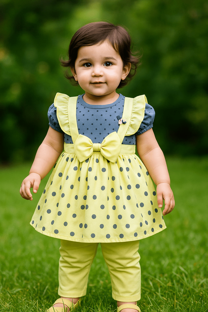 Micks Yellow Grey Frock and Trouser