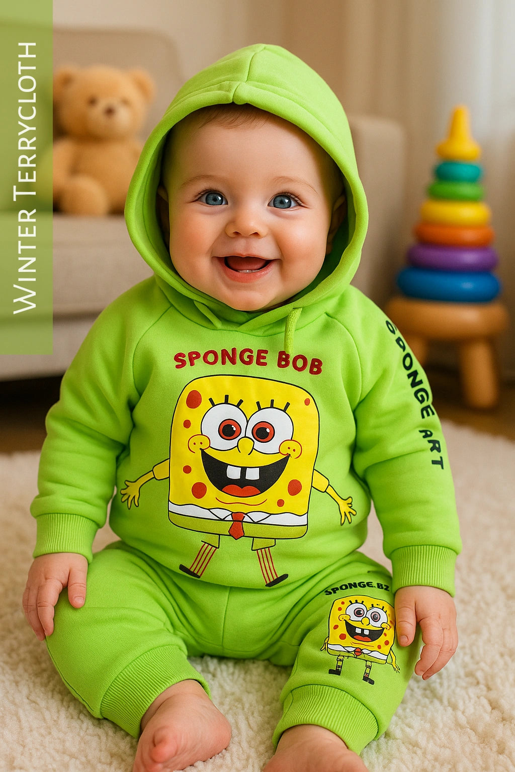 SPONGE BOB Hoodie and Trouser - WINTER TERRY