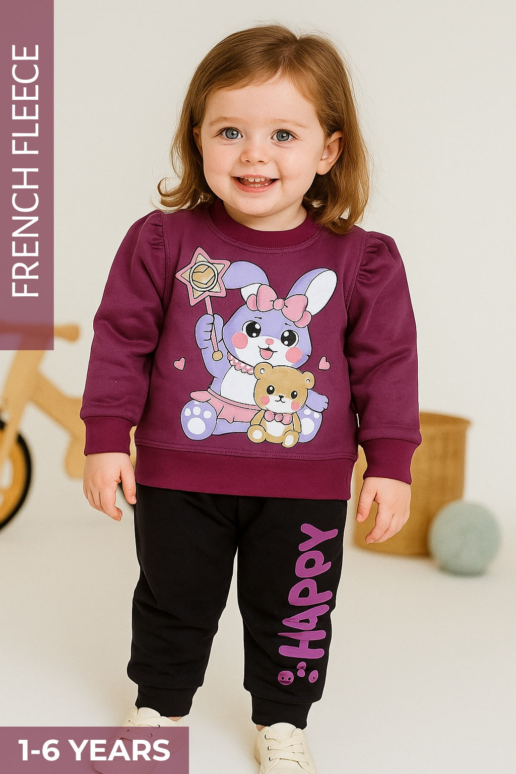 Eastern Bunny Coord Set - French Fleece