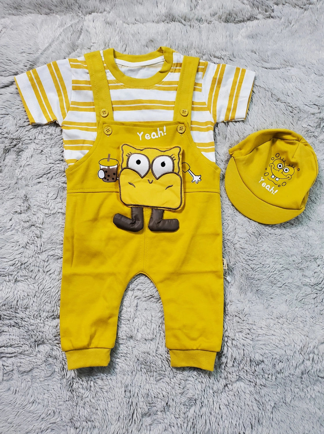 Yeah Sponge Romper CAMEL - SUMMER FABRIC